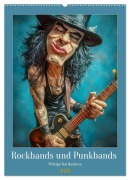 Rockbands und Punkbands - Witzige Karikaturen (Wandkalender 2026 DIN A2 hoch), CALVENDO Monatskalender - Liselotte Brunner-Klaus