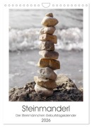 Cover-Bild zum Titel 'Steinmanderl - Der Steinmännchen Geburtstagskalender (Wandkalender 2026 DIN A4 hoch), CALVENDO Monatskalender' von 'Michaela Schimmack'
