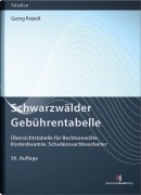 Cover-Bild zum Titel 'Schwarzwälder Gebührentabelle' von 'Georg Patzelt, Joachim Volpert'