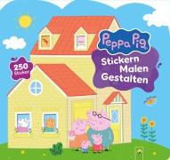Cover-Bild zum Titel 'Peppa Pig Stickern Malen Gestalten' von 'Schwager & Steinlein Verlag'