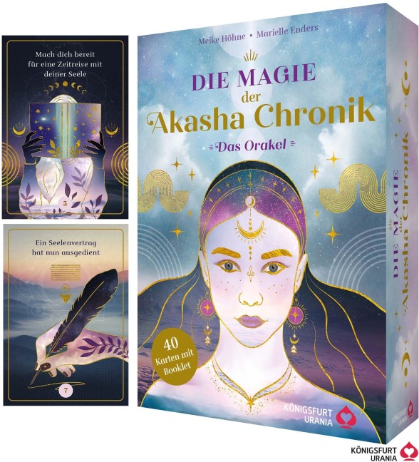 Die Magie der Akasha Chronik - Das Orakel - 40 Orakelkarten und 160-seitiges Booklet - Meike Höhne, Marielle Enders