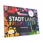 Cover-Bild zum Titel 'DENKRIESEN - STADT LAND VOLLPFOSTEN® Farben Edition - "Jetzt wird's bunt" | A4 Spielblock' von 'Denis Görz, Ricardo Barreto'