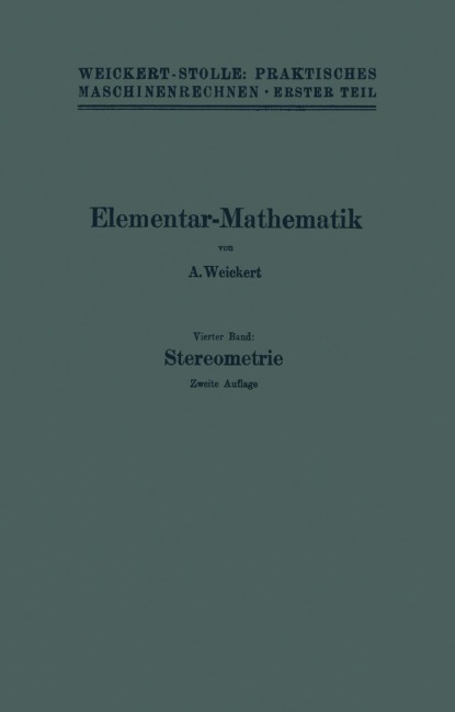 Elementar-Mathematik - A. Weickert