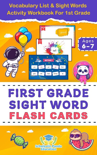 First Grade Sight Word Flash Cards (Elementary Books for Kids) - Scholastic Panda Education