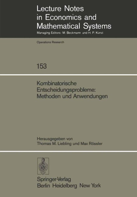 Kombinatorische Entscheidungsprobleme: Methoden und Anwendungen - 