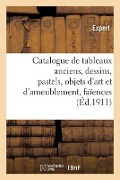 Cover-Bild zum Titel 'Catalogue de Tableaux Anciens, Dessins, Pastels, Objets d'Art Et d'Ameublement, Faïences' von 'Mm Mannheim'