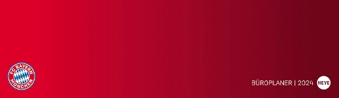 FC Bayern München Wochenquerplaner 2024. Terminkalender mit historischen Fakten und Rekorden des FC Bayern. 32,5 x 9,3 cm. Querformat - 