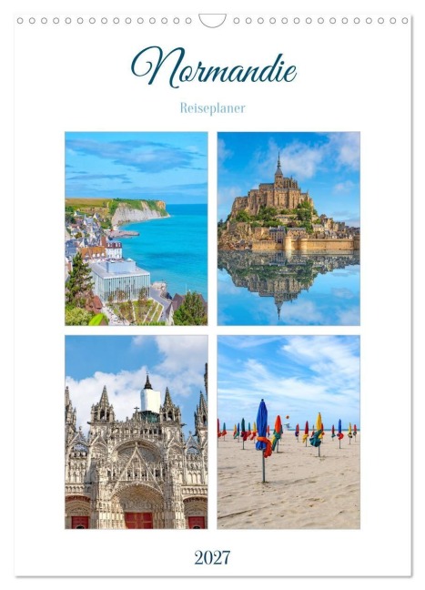 Normandie - Reiseplaner (Wandkalender 2027 DIN A3 hoch), CALVENDO Monatskalender - Nina Schwarze