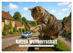 Cover-Bild zum Titel 'Katzen Weltherrschaft (Wandkalender 2026 DIN A2 quer), CALVENDO Monatskalender' von 'Kerstin Waurick'