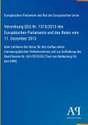 Cover-Bild zum Titel 'Verordnung (EU) Nr. 1315/2013 des Europäischen Parlaments und des Rates vom 11. Dezember 2013' von 'Europäisches Parlament und Rat der Europäischen Union'