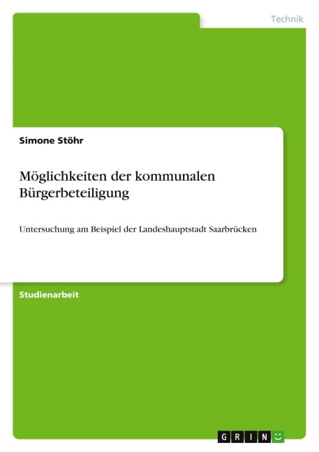 Möglichkeiten der kommunalen Bürgerbeteiligung - Simone Stöhr