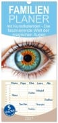 Cover-Bild zum Titel 'Familienplaner 2027 - Iris Kunstkalender - Die faszinierende Welt der magischen Augen mit 5 Spalten (Wandkalender, 21 x 45 cm) CALVENDO' von 'Mb Fotografie'