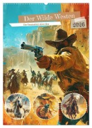 Cover-Bild zum Titel 'Der Wilde Westen. Die Faszination einer Ära (Wandkalender 2026 DIN A2 hoch), CALVENDO Monatskalender' von 'Rose Hurley'