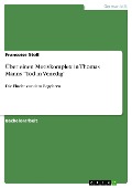 Cover-Bild zum Titel 'Über einen Motivkomplex in Thomas Manns "Tod in Venedig"' von 'Francoise Stoll'