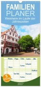 Cover-Bild zum Titel 'Familienplaner 2027 - Weinheim im Laufe der Jahreszeiten mit 5 Spalten (Wandkalender, 21 x 45 cm) CALVENDO' von 'Ilona Andersen'