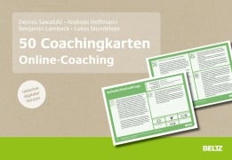 Cover-Bild zum Titel '50 Coachingkarten Online-Coaching' von 'Dennis Sawatzki, Benjamin Lambeck, Andreas Hoffmann, Lukas Mundelsee'