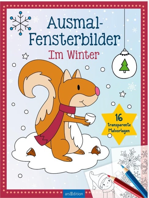 Ausmal-Fensterbilder - Im Winter - 