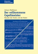 Cover-Bild zum Titel 'Der vollkommene Capellmeister' von 'Johann Mattheson'