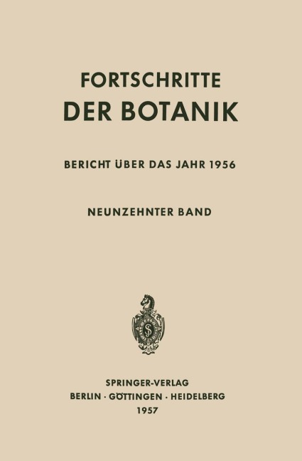 Bericht Über das Jahr 1956 - Ulrich Lüttge, Wolfram Beyschlag, Burkhard Büdel, Dennis Francis, John Cushman