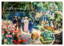 Cover-Bild zum Titel 'Gärten im Licht - Impressionistische Spaziergänge mit Blütenpracht (Wandkalender 2026 DIN A2 quer), CALVENDO Monatskalender' von 'Anja Frost'