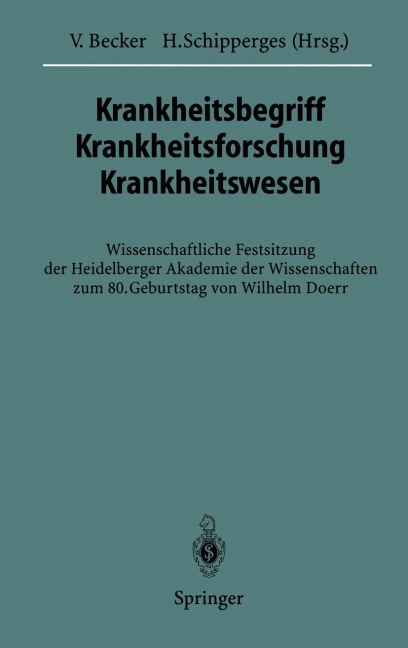 Krankheitsbegriff Krankheitsforschung Krankheitswesen - 