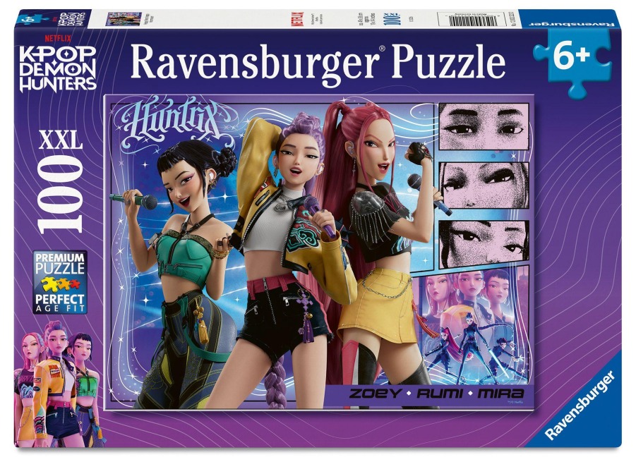 Kinderpuzzle 100 XXL Teile - KPop Demon Hunters - Happy fans, happy Honmoon! - 