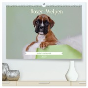 Cover-Bild zum Titel 'Boxer Welpen einfach zuckersüß (hochwertiger Premium Wandkalender 2026 DIN A2 quer), Kunstdruck in Hochglanz' von 'Yvonne Janetzek'