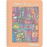 James Rizzi 2026 - Diary - Buchkalender - Taschenkalender - Kunstkalender - 16,5x21,6 - 