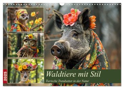 Waldtiere mit Stil. Tierische Trendsetter in der Natur (Wandkalender 2025 DIN A3 quer), CALVENDO Monatskalender - Rose Hurley