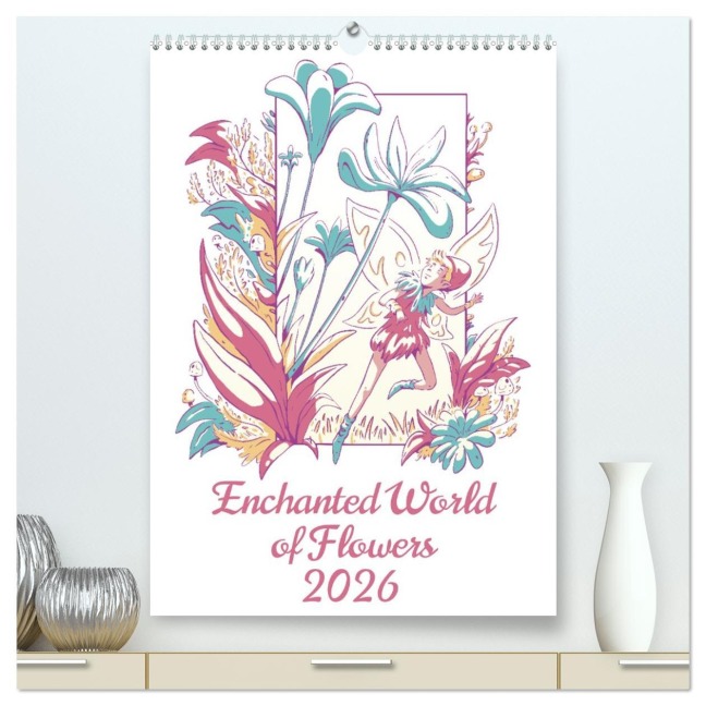 Enchanted World of Flowers (High Quality Premium Wall Calendar 2026 DIN A2 portrait),CALVENDO 12 Month Wall Calendar - Luca Schmidt