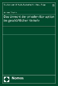 Cover-Bild zum Titel 'Das Unrecht der privaten Korruption im geschäftlichen Verkehr' von 'Adriano Teixeira'