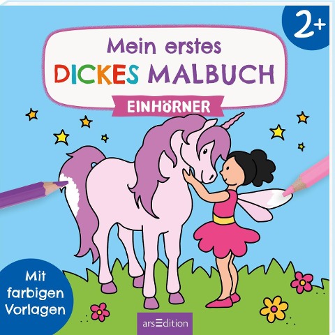 Mein erstes dickes Malbuch ab 2 - Einhörner - 