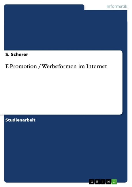 E-Promotion / Werbeformen im Internet - S. Scherer