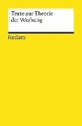 Texte zur Theorie der Werbung - 