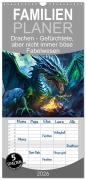 Familienplaner 2026 - Drachen - Gefürchtete, aber nicht immer böse Fabelwesen mit 5 Spalten (Wandkalender, 21 x 45 cm) CALVENDO - DeVerviers DeVerviers