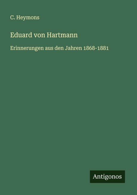Eduard von Hartmann - C. Heymons