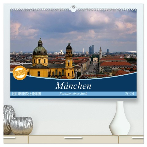 München - Facetten einer Stadt (hochwertiger Premium Wandkalender 2024 DIN A2 quer), Kunstdruck in Hochglanz - Christoph Höfer