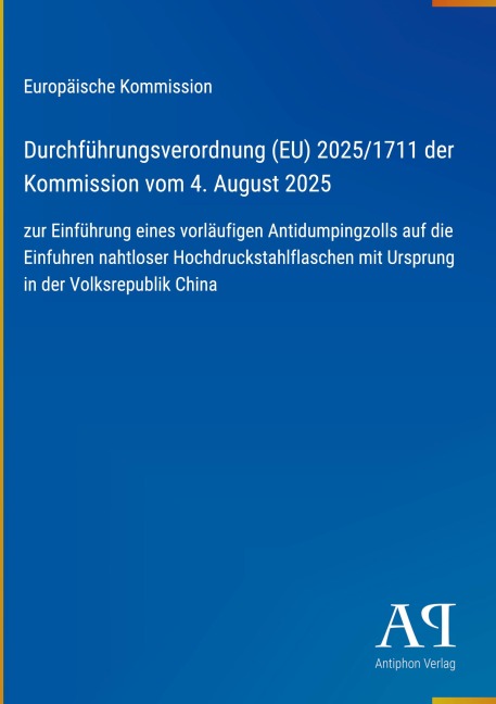 Durchführungsverordnung (EU) 2025/1711 der Kommission vom 4. August 2025 - Europäische Kommission