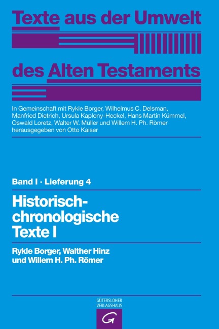 Historisch-chronologische Texte I - Walther Hinz, Rykle Borger, Willem H. Ph. Römer