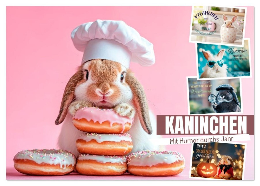 KANINCHEN Mit Humor durchs Jahr (Tischkalender 2026 DIN A5 quer), CALVENDO Monatskalender - Melanie Viola