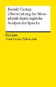 Cover-Bild zum Titel 'Überwindung der Metaphysik durch logische Analyse der Sprache' von 'Rudolf Carnap'