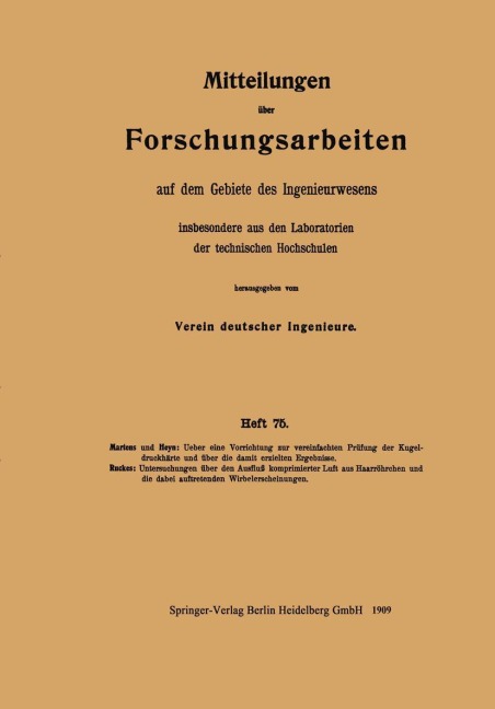 Mitteilungen über Forschungsarbeiten auf dem Gebiete des Ingenieurwesens - Adolf Martens, Wilhelm Ruckes, Emil Heyn
