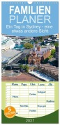 Cover-Bild zum Titel 'Familienplaner 2027 - Ein Tag in Sydney - eine etwas andere Sicht mit 5 Spalten (Wandkalender, 21 x 45 cm) CALVENDO' von 'Thomas Riedel'