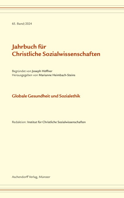 Jahrbuch für Christliche Sozialwissenschaften, 65. Band/2024 - 