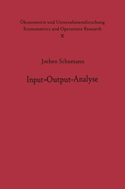 Input-Output-Analyse - J. Schumann