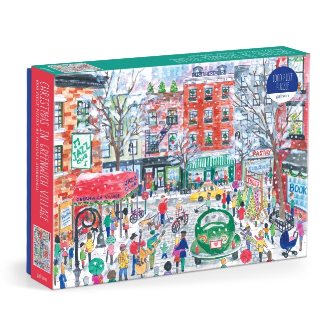 Michael Storrings Christmas in Greenwich Village 1000 Piece Puzzle - 