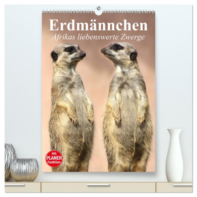 Erdmännchen - Afrikas liebenswerte Zwerge (hochwertiger Premium Wandkalender 2025 DIN A2 hoch), Kunstdruck in Hochglanz - Elisabeth Stanzer