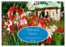 Malerische Gärten - Im Stile des Impressionismus (Wandkalender 2026 DIN A4 quer), CALVENDO Monatskalender - Anja Frost