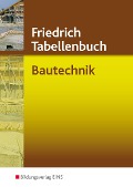 Cover-Bild zum Titel 'Friedrich Tabellenbuch Bautechnik' von 'Karl-Jürgen Gipper, Peter Lohse, Ulrich Labude, Martin Scheurmann, Manfred Labude'