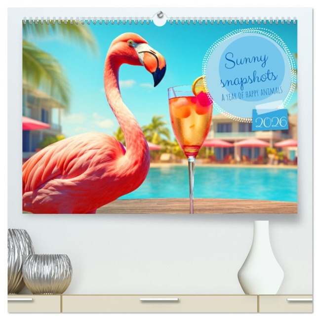 Sunny snapshots - A year of happy animals (High Quality Premium Wall Calendar 2026 DIN A2 landscape),CALVENDO 12 Month Wall Calendar - Rupert Kowalski